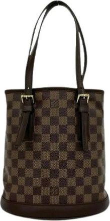 Louis Vuitton Pre-owned Bucket Bags, female, Brown, Size: ONE SIZE Pre-owned Mare Damier Shoulder Tote Bag