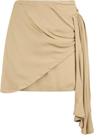Alberta Ferretti Rokken, Dames, Beige, S, Korte Rok met Draping
