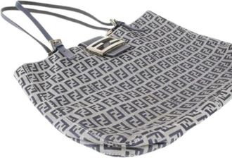 Fendi Pre-owned Zucchino Tote Bag - Dames - Vintage Schoudertas - Blauw - ONE Size - Vintage