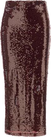 Twentyfourhaitch Bahar sequin-embroidered skirt - Brown