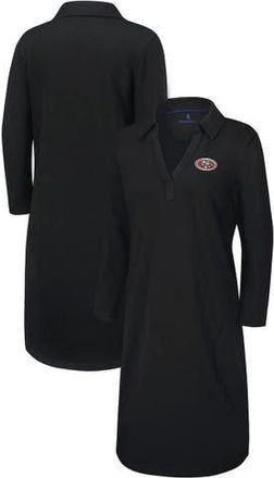 Tommy Bahama Womens Tommy Bahama Black San Francisco 49ers Ashby Isles Three-Quarter Length Sleeve Pullover Jersey Dress at Nordstrom, Size Medium