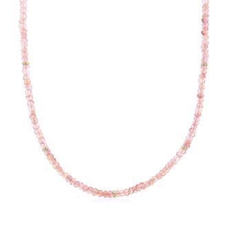 The Lovery Pink Opal Bead Necklace