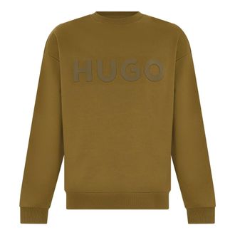 HUGO BOSS Sudadera Oversized de Algod&oacute;n de Rizo - Sweatshirts & Hoodies - Hombre - Verde - 2XL