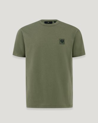 Belstaff Belstaff Camiseta para hombre Punto de algod&oacute;n Verde Surplus 2XL