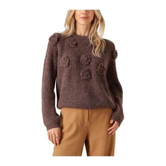 Object Object, Truien & Vesten, Dames, Bruin, L, Wol, Objgitta L/S Re Knit Pullover