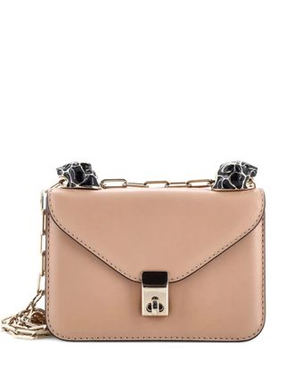 Valentino Garavani Panther Chain Flap Leather Small shoulder bag - Toni neutri