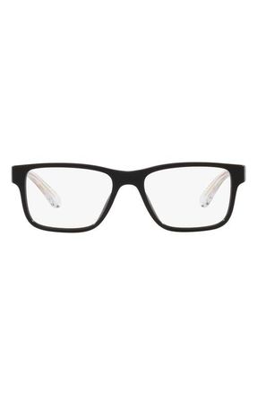 Versace 47mm Rectangular Optical Glasses in Black at Nordstrom