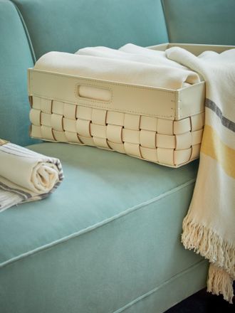 Riviere Barcelona Water-Resistant Leather Large Towel Basket