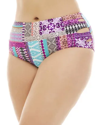Raisins Womens Curve Keyhole Havana Tankini Bottom - Plus In Sweet Surrender