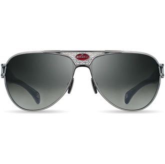 Bugatti Mens 42 mm Black Sunglasses