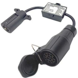 OEM Adaptador De Luces Para Remolque Crezuo, De Enchufe Plano De 7 V&iacute;as A Enchufe Redondo De 13 Pines.-crezuo