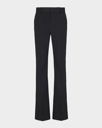 Balmain Men & apos;s Straight-Leg Trousers with Crystal Embroidery