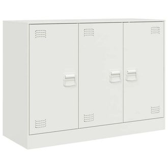 Berkfield Home Sideboard White 99x39x73 cm Steel | Size: 99 x 39 x 73 cm