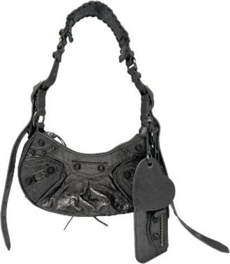 Balenciaga Pre-owned Vintage Schoudertas - Dames - Vintage Schoudertas - Grijs - ONE Size - Leer - Vintage