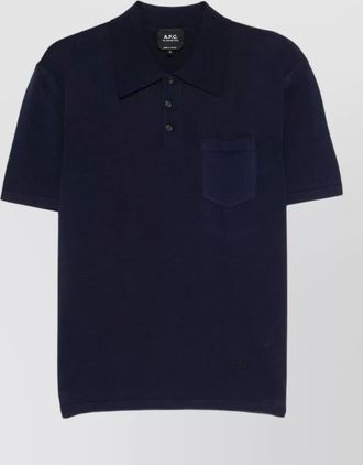 A.P.C. knit polo shirt short sleeves pocket