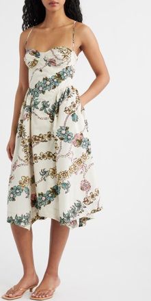 Free People Cherish Cotton Dress in Ivory Combo at Nordstrom, Size 10