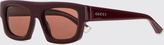 Gucci Occhiali da sole aviator in acetato con montatura rettangolare e logo
