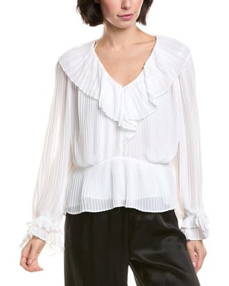 Vince Camuto V-Neck Front Ruffles Top