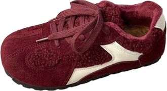 Generic Spring Shoes for Women Warm Boots Soft and Comfortable Can Adapt To The Cold and Harsh Environment Extra Wide Long Boots (Red, 4.5)