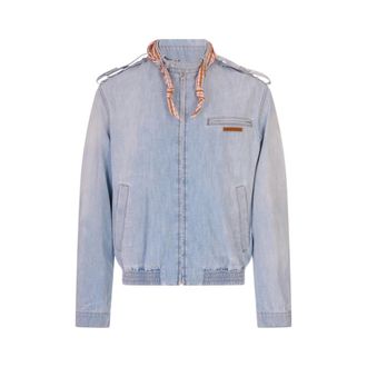 Marni Bomber Jackets, male, Blue, Size: M Bomber Jacket