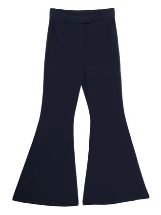Michael Kors crepe flared trousers - women - Elastane/Polyester - S - Blue