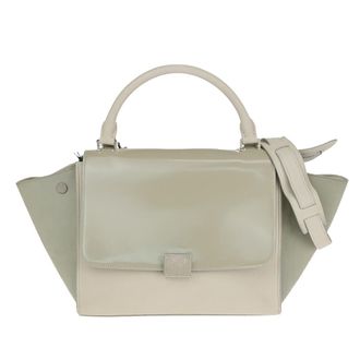 Celine Trapeze Bag Leather Beige Leather Handbag (Pre-Owned)