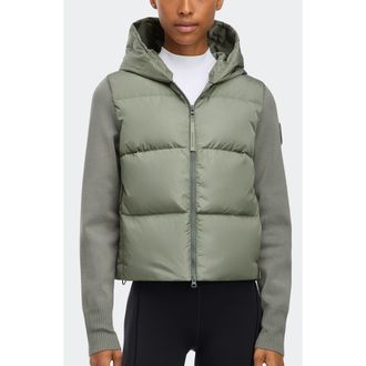 Canada Goose Hybridge Mixed Media 750 Fill Power Down Puffer Jacket in Sagebrush at Nordstrom, Size X-Small
