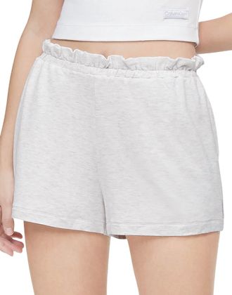 Calvin Klein Pure Lounge Sleep Short In Snow Heather