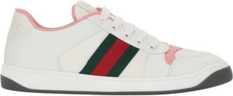 Gucci Screener Sneaker - Dames - Sneakers - Wit - 38 1/2 EU - Leer - Schoenen