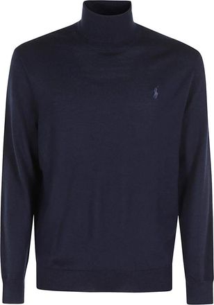 Polo Ralph Lauren Zwarte trui met lange mouwen en logo - Heren - Coltruien - Blauw - XL - Truien & Vesten