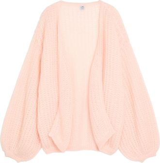 Toteme Puffed Mohair-blend Cardigan - Light Pink - S (UK8-10 / S)