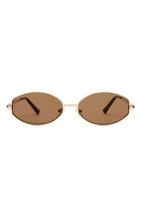 AIRE Objective 53mm Oval Sunglasses in Gold /Brown Mono at Nordstrom