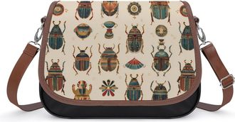 Generic Ancient Egyptian Pattern Small Womens Crossbody Bags Shoulder Handbag with Adjustable Strap for Travel