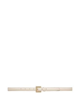 Anine Bing Nicola Belt - Bone Crinkled Patent