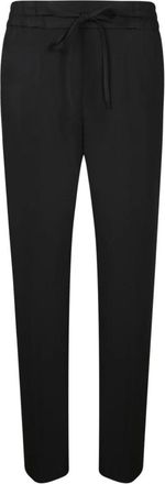 Blanca Vita Priya Broek met Trekkoord - Dames - Slim Fit Broeken - Zwart - XL - Leer - Broeken