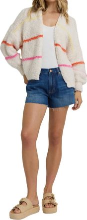 Vintage Havana Womens Striped Cardigan In Multi Color
