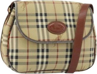 Burberry Pre-owned Cross Body Bags, female, Beige, Size: ONE SIZE Pre-owned Plastic Shoulder Bag