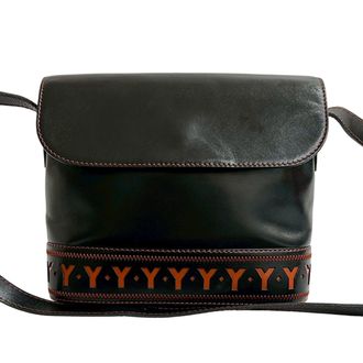 Saint Laurent Tweedehands Leren Cutout Schoudertas