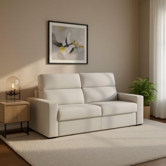 Dmora Sof&aacute; Cama 2 Plazas Ecate, Desenfundable, Con Caj&oacute;n, Hecho En Italia, Apertura Abatible, 200x95 Cm Gris