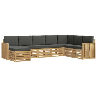 vidaXL Conjunto De Sof&aacute;s De Exterior 8 Pcs Blanco Y Antracita Vidaxl
