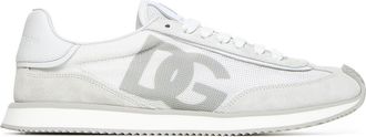 Dolce & Gabbana Two-tone Suede And Mesh Dg Aria Sneakers