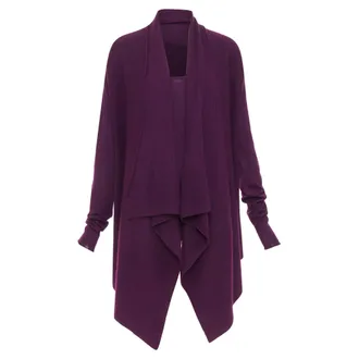 DKNY cashmere wool silk sweater draped cardigan twin set