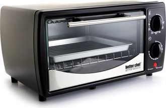 Better Chef 9 Liter Toaster Oven Broiler- Black With Stainless Steel Front
