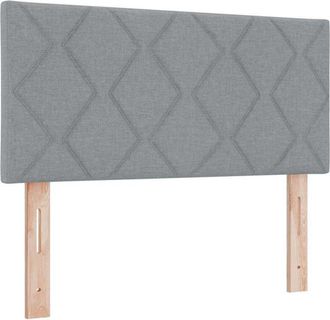vidaXL Cama Con Somier Con Colch&oacute;n Gris Claro 100 X 200 Cm Tela Vidaxl