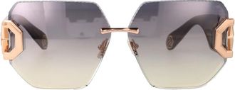 Philipp Plein Stijlvolle zonnebril voor een zonnige look - Dames - Zonnebrillen - Geel - 66 MM - Accessoires