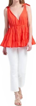 Merlette Dunand Sleeveless Blouse In Poppy Ppy