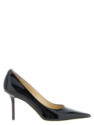 Jimmy Choo London Black Leather High Heel Womens Pumps