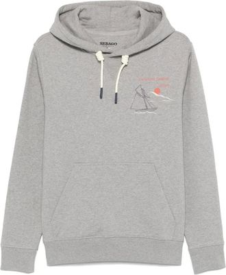 Sebago Hoodies & sweatvesten, Heren, Grijs, S, Katoen, Yachting Print Hoodie