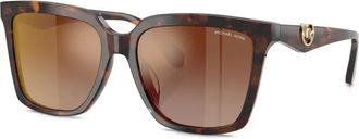 Michael Kors logo-plaque square sunglasses - women - Acetate - 55 - Green