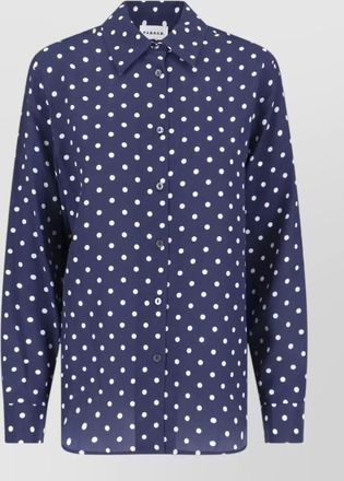 Parosh long sleeve polka dot collared shirt